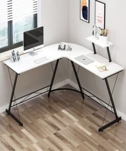 Alternative view of fashionhome L Shape Gaming Table Computer Desk with Large Monitor Stand Sturdy Writing Workstation 258 x 46 x 74 cm