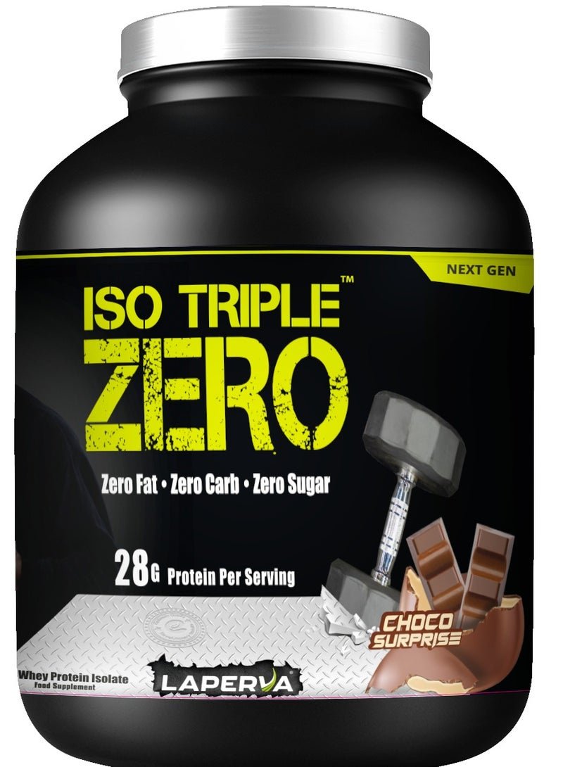 Laperva Iso Triple Zero Next Generation, Supports Muscle Growth and Recovery, Rapidly Absorbed, 0 sugar & 0 carb & 0 fat, Choco Surprise Flavor, 4 Lbs