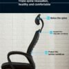 Ergonomic Office Chair, With Rollers Swivel Comfort Computer Chair, Desk Chair, Game Chair, With Lumbar Support and Shoulder Neck Support, Armrests and Headrests