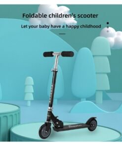 Children's Scooter Two-Wheel Foldable Bicycle (Black)