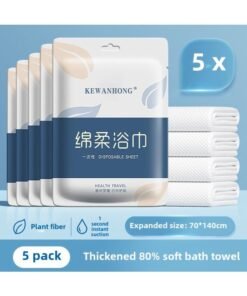 Disposable Bath Towel Travel Individually Packaged Towel Compression Thickening Increase Travel Hotel Supplies Cotton Soft Absorbent-Color:Thickened 80%  70*140cm-Specifications:No Specifications