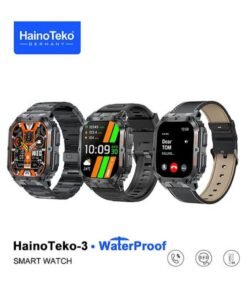 Haino Teko Smart Watch with 3 Pairs of Straps – Fitness & Health Tracker, Waterproof, Bluetooth Connectivity, Sleek Design for Men & Women, Customizable Style