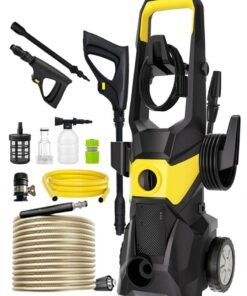 EzzySo Electric Pressure Washer, 1800W 150Bar Power Washer with Quick Connect Nozzle, High Pressure Washer with Foam Gun for Car/Fence/Driveway/Patio/Home Cleaning