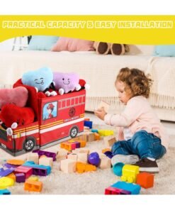 Alternative view of XiuWoo Toys Organizer 4 Pcs Kid Toy Box Chest with Lid Collapsible Toy Storage Organizer Large Storage Box Toy Bin Storage Basket Container for Girls Boys Baby Toddler Nursery Room Bedroom Playroom