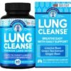 BRIOBREATH NATURALS Lung Support Supplement - Capsules for Lung Cleanse and Detox - Made in USA - Respiratory System; Mucus Clear - Vegan Supplement for Lung Detox; Respiratory Support - 60 Capsules