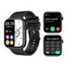 Sport Smart Watch, 1.85"" Smartwatch Fitness Tracker for Android iOS Phones with Blood Pressure Heart Rate Tracking, Answer/Make Call, Sport Modes Sleep Monitor Step Counter for Women Men, Black