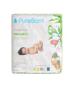 PureBorn Organic Baby Tape Style Diapers Size-2 3-6 kg Pineapple Print 64 Diapers