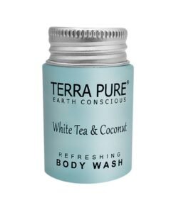 Terra Pure White Tea & Coconut Body Wash Travel Size Hotel Amenities 1 Oz. (Case Of 100)