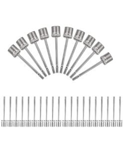 SUNSAR 30 Packs Air Pumps and Accessories ,Stainless Steel Inflating Pins Air Pump Needle for Balls Soccer Basketball Football Volleyball Rugby