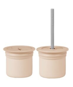Minikoioi Sip And Snack Bubble Beige And Powder Grey