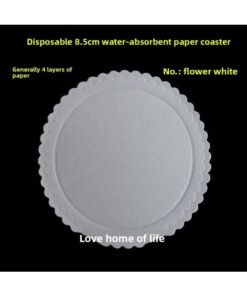 Spot 7-10cm Hotel Supplies Disposable Absorbent Paper Coasters Pure White Round Embossed Ashtray Paper Pads