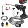 ELTRAZONE 48V Cordless Portable Washer Electric High Pressure Cleaner Machine 200W 30 Bar Lithium Handheld Car Cleaning Device With Foam Generator Nozzle Water Pump