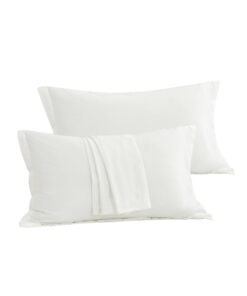 Donetella Standard Pillowcase Set of 2, Size 50x75 cm, Ultra Soft Brushed Microfiber, Envelope Closure, Durable, Wrinkle & Fade Resistant Pillow Covers