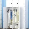 DubaiGallery Portable Closet Storage Rack Environmentally Friendly Resin Material, DIY Assembly. Modular Bookcase, Bedroom, Storage Rack with Door