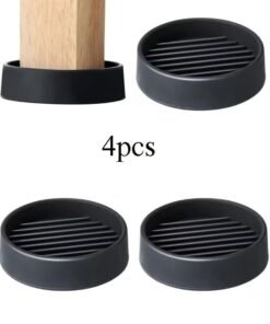 YJ Non Slip Furniture Coasters, 4pcs Round Rubber Furniture Caster Cups Non Skid Furniture Cups Anti Skid Leg Coasters Floor Protector for Bed Couch Stoppers, 7.6x7.6cm