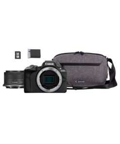 Canon EOS R50 Mirrorless Camera, Black With RF-S 18-45Mm F4.5-6.3 IS STM Lens Including Backpack And SD Card Online Exclusive Kit