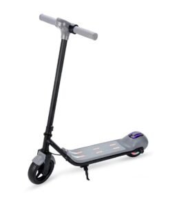 Crony ZL-E7 Kids Electric Scooter 110W, 24V 2.5Ah Battery, 10–14km/h Safe Speed, Foldable Lightweight Aluminum E-Scooter for Kids & Teens, LED Headlamp & LED Base, Anti-Slip Vacuum Tires, Bluetooth Connectivity, Easy Folding Design, 5–8km Range, Battery Powered Beginner Electric Scooter for Boys & Girls, Max Load 60kg,Silver