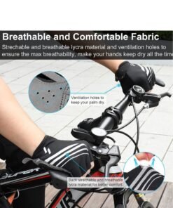 SYOSI Cycling Gloves, Bike Gloves for Men/Women, with 5MM Gel Pad Anti Slip Bicycle Gloves Road Bike Gloves for MTB Cycling Motorcycle Gym Training Outdoor - Image 3