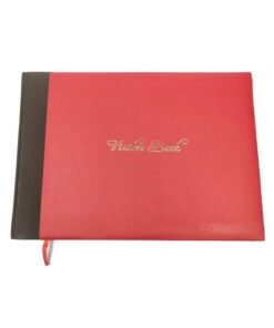 True-Ally Visitors Guest Notebook/Visitor Log Book/Visitor Registration Book/Business/Hotels/Guest Houses/Reception Elegant Faux Leather Cover Business Supplies | Red Color | F/s Size