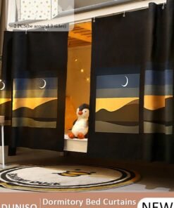 DUNISO Blackout Bottom Bunk Bed Curtains Dormitory Room Lightproof Decorative Roommate Privacy Cover Canopy Photo Background Decor Backdrop Blackout Curtain 2 Panels