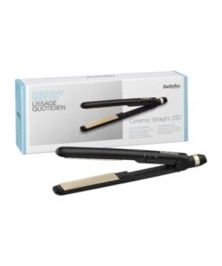 BaByliss Ceramic Hair Straightener 25mm Straightening And Multiple Heat Settings Up To 230°c Temperature With Fast Heat-up Time Ready To Use In 30 Seconds With Salon-quality Results Black