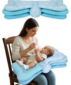 vocheer Nursing Pillow for Breastfeeding,Adjustable Baby Feeding Pillow for Bottle Feeding,Nursing Pillow More Support for Mom and Baby,Breastfeeding Essentials for Newborn, Blue