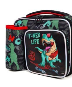 Eazy Kids Bottle With Lunch Bag - Dinosaur - Green