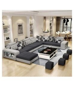 Ripple FURNITURE Durable Style U-Shape Furniture Living Room Sectional Modern Sofa Seater Set Of Chairs