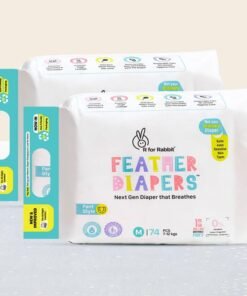R for Rabbit Medium Size Feather Diapers - 148 Pack