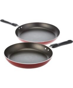 Prestige Frypan Set Of 2 Pieces-24 Cm And 28Cm|Aluminium|Non-Stick- Red Red 24/28cm