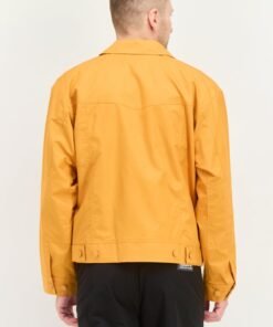 adidas Originals Men Sportswear Fit Embroidered Logo Outdoor Jacket Shirts, Orange - Image 3