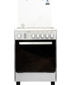 Tornado 60 x 60 cm Freestanding Cooker Full Gas Cooking Range with 4 Burners Automatic Ignition & full Safety Double Knob Cast Iron Pan Support, Stainless Steel Finish 6T403RC1X01SG 6T403RC1X01SG Stainless Steel