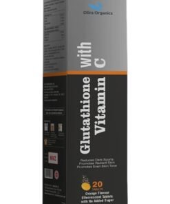 Olira Organics Glutathione 500mg With Vitamin C Effervescent 20 Tablets | Reduce Dark Spot | Promotes Radiant Skin and Even Skin Tone