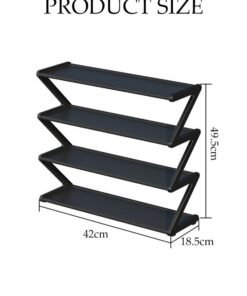DUNISO 4-Tier Shoe Rack, Easy Assembly,Space Saving Household Shelf for shoes ,Shoe Storage Organizer , Suitable for Bedroom, Hallway and Entryway (Black)