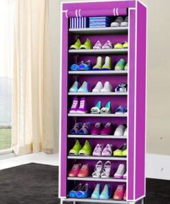 Alternative view of fashionhome 9 Tiers Dustproof Cover Shoes Cabinet Storage Organizer for Hallway Living Room 60 x 30 x 155 cm