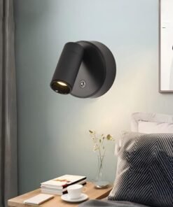 Ceamere Modern Rechargeable Magnetic LED Night Light - 360° Rotating Spot Lights Indoor, Home decoration light, Plant Spotlight Indoor, magnetic LED reading light, Wireless rechargeable lithium battery, touch adjustable brightness(Black)