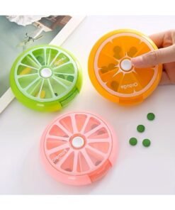 3pc Portable Pill Box For Travel, 7 Compartments For Medicines And Vitamins, Suitable To Put In A Pocket Or Purse, Safe Storage Of Daily Doses