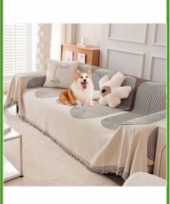LIVQORA Double Sided Chenille Sofa Cover, Stylish Sofa Cover, Four Seasons Chenille Furniture Cover Towel, 180*130 cm