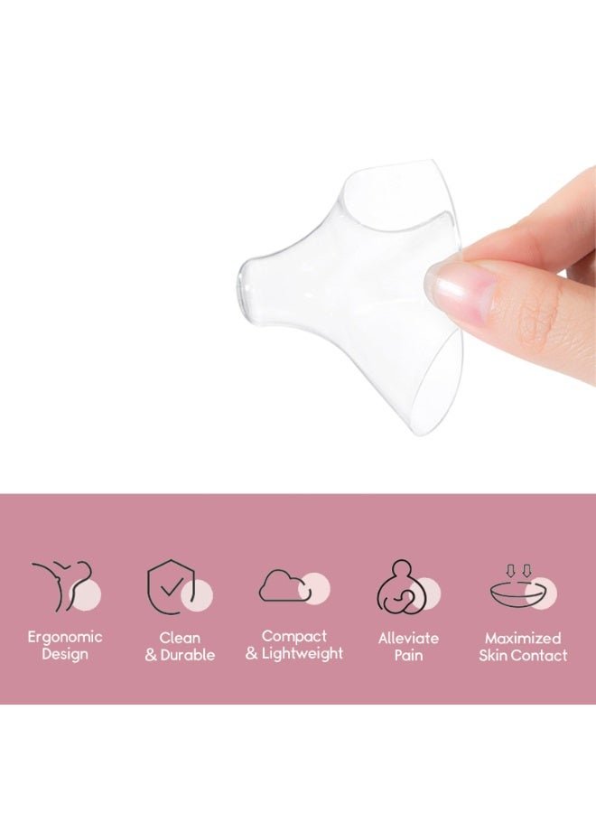BAZARU Nipple Shields for Breastfeeding, 20MM Soft Silicone Guards for Latch Issues, Flat & Inverted Nipples, BPA-Free, Reusable (2 Count) - Image 4