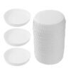 100pcs Disposable Paper Cup Covers, Coffee Tea Covers Recycled Drinking Lids Perfect for Travel Hotel Bar Parties Wedding Home Kitchen (6.5 X 6.5cm)