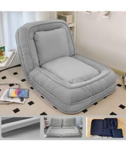 Convertible Folding Lazy Sofa with 5-Level Adjustment, Soft Padded Bean Bag for Adults - Perfect for Bedroom, Living Room, and Office