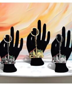 Souvenir Souq Metal keychain 3pcs, featuring Iconic Burj Al Arab,Ain Dubai, Museum Of Future ,one Design in three vibrant colors—perfect as a give away, or everyday accessory & Memorable tourist Souvenir.