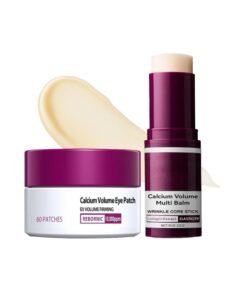 ATRJSZ Eye Care Duo – Calcium Volume Multi Balm Stick + Hydrogel Under Eye Patches 60ea (30 Pairs), Hydrating & Smoothing Eyes Treatment, Gentle on Skin, Travel-Friendly