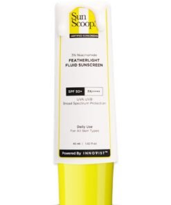 SunScoop 3% Niacinamide Fluid Sunscreen| SPF 50+ PA++++| Super light formula| Prevents tanning & sunburn| Reduces pigmentation| Non-Comedogenic| 45ml