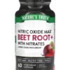 Nature's Truth Nitric Oxide Beet Root+ with Nitrates 60 Vegetarian Capsules