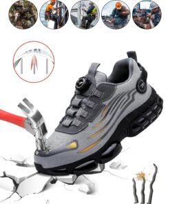 9KSAFETYJB Steel Toe Safety Shoes for Men – Lightweight, Puncture Proof, Breathable Work Shoes for Construction, Warehouse, Outdoor Activities (44 EUR)