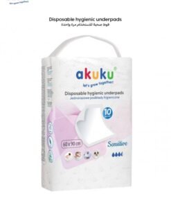 Akuku Disposable Hygienic Underpads for Baby Changing | 60x90 cm | 10 Pack | Sensitive Skin Friendly | Soft Top Layer | Leakproof Waterproof | Multi-Purpose Use