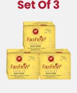 Face Fresh Set of 3 Gold Plus Beauty Cream - Removes Acne, Dark Spots, Fine Lines & Wrinkles - For All Skin Types 30g