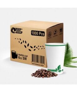 EcoEdge 6 Oz Disposable Heavy-Duty Party Paper Cups (Pack of 1000) | For Cappuccino, Latte, Americano, Smoothie, Durable, Versatile | Bulk for Restaurants, Hotels and all Events | 100% Recyclable