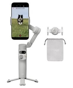 dji Osmo Mobile 7 Gimbal Stabilizer for iPhone, Android, Built-in Tripod, Ultra-Light, Comfortable Grip, 3-Axis Phone Gimbal, ActiveTrack 7.0, ShotGuides, One-Tap Edit, 10hrs Use, Phone Charging Grey